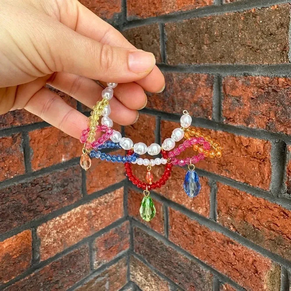 Zara Pearls & Gems Hoop Earrings - Picture 7 of 7